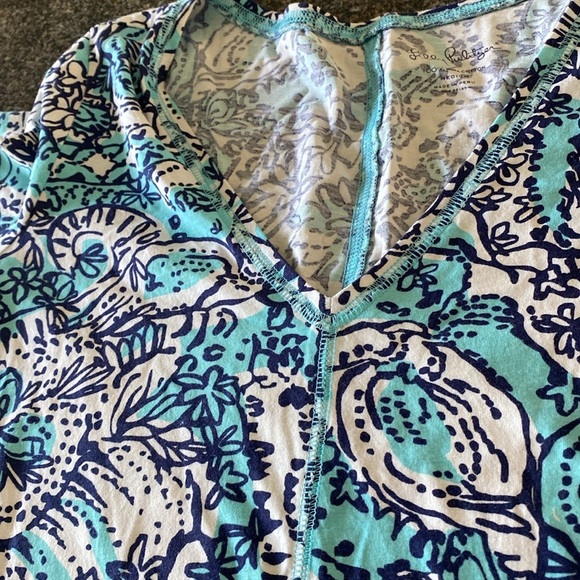 Lilly Pulitzer Juliet Dress in Shorely Blue Hippy Hippy Shake Medium - Picture 5 of 7